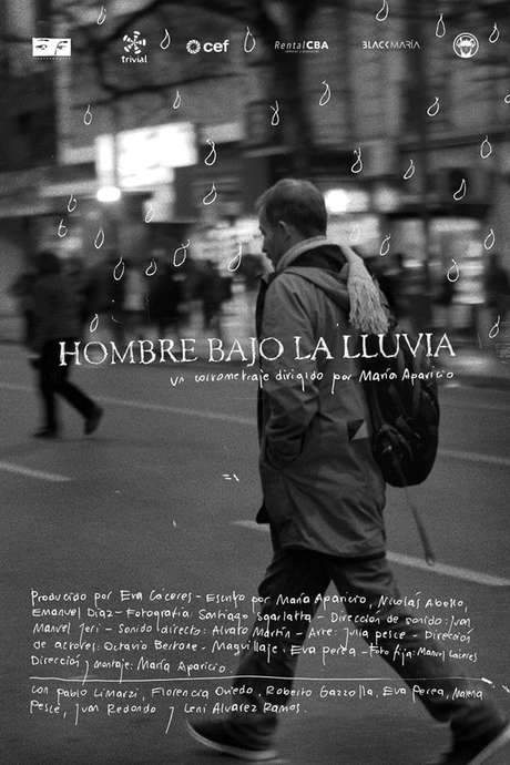 Hombre bajo la lluvia